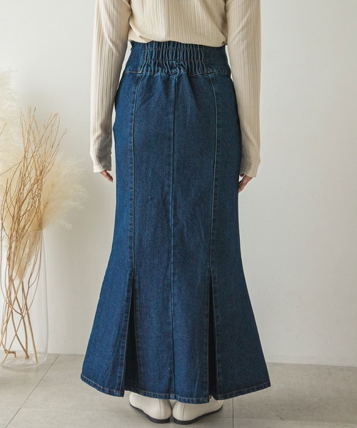 rectangle（レクタングル）の「デニムマーメイドスカート（スカート・レディース・ブラック/ブルー・FREE）」の10枚目の写真