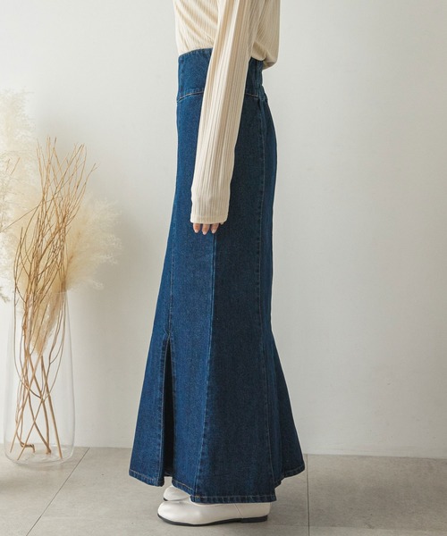 rectangle（レクタングル）の「デニムマーメイドスカート（スカート・レディース・ブラック/ブルー・FREE）」の8枚目の写真