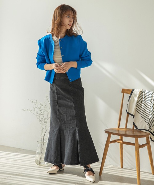 rectangle（レクタングル）の「デニムマーメイドスカート（スカート・レディース・ブラック/ブルー・FREE）」の15枚目の写真