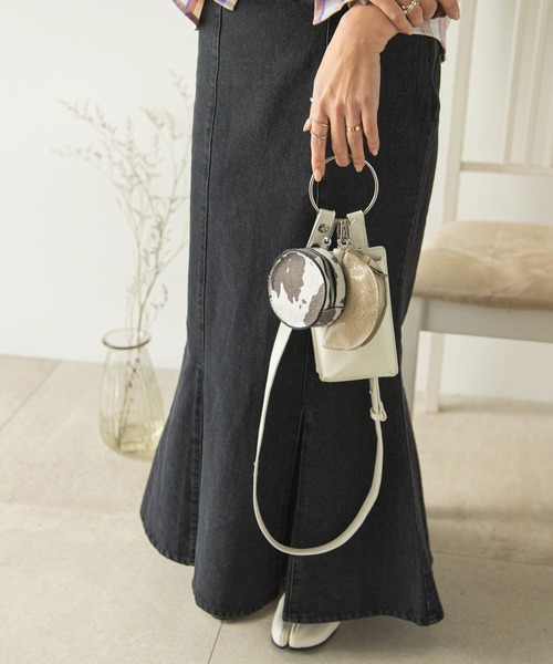 rectangle（レクタングル）の「デニムマーメイドスカート（スカート・レディース・ブラック/ブルー・FREE）」の11枚目の写真