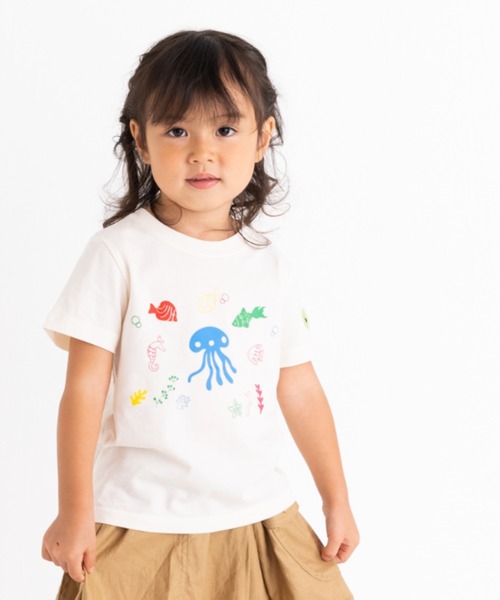ami amie（アミアミ）の「アンダーザシーＴシャツ（Tシャツ/カットソー・キッズ・ホワイト/パープル・100cm/110cm/90cm/120cm）」の2枚目の写真