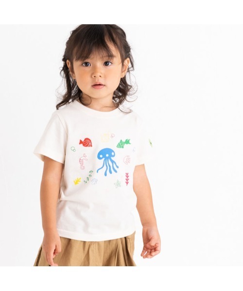 ami amie（アミアミ）の「アンダーザシーＴシャツ（Tシャツ/カットソー・キッズ・ホワイト/パープル・100cm/110cm/90cm/120cm）」の10枚目の写真