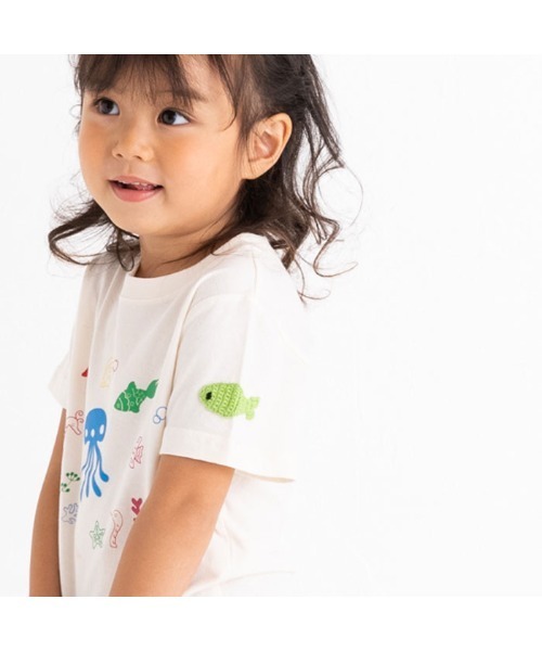 ami amie（アミアミ）の「アンダーザシーＴシャツ（Tシャツ/カットソー・キッズ・ホワイト/パープル・100cm/110cm/90cm/120cm）」の11枚目の写真