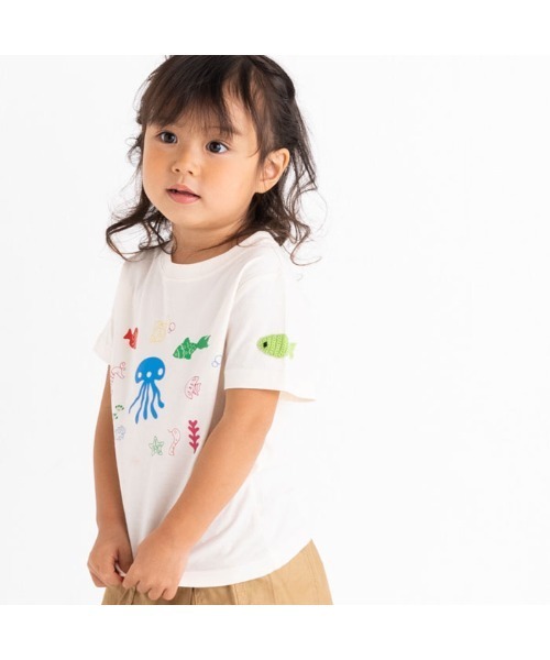 ami amie（アミアミ）の「アンダーザシーＴシャツ（Tシャツ/カットソー・キッズ・ホワイト/パープル・100cm/110cm/90cm/120cm）」の13枚目の写真