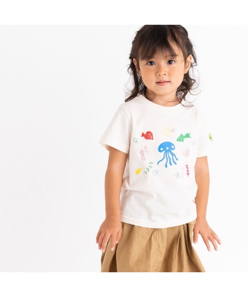 ami amie（アミアミ）の「アンダーザシーＴシャツ（Tシャツ/カットソー・キッズ・ホワイト/パープル・100cm/110cm/90cm/120cm）」の14枚目の写真