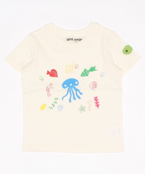 ami amie（アミアミ）の「アンダーザシーＴシャツ（Tシャツ/カットソー・キッズ・ホワイト/パープル・100cm/110cm/90cm/120cm）」の15枚目の写真