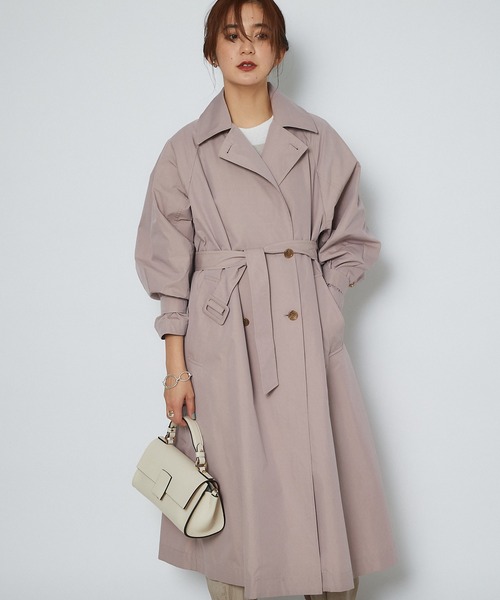 RIVE DROITE（リヴドロワ）の「オーバートレンチコート（トレンチコート・レディース・ベージュ/サーモンピンク・FREE）」の3枚目の写真