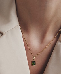 9ban | 【9ban】キューバン/ Emerald stone necklace(ネックレス)