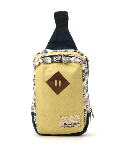 チャイハネ（チャイハネ）の「【チャイハネ】カラフルボーダーボディバッグ（ボディバッグ/ウエストポーチ・メンズ・グリーン/オフホワイト/イエロー/レッド/ライトグリーン/ブルー/マスタード/パープル・FREE）」の15枚目の写真