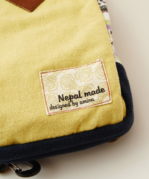 チャイハネ（チャイハネ）の「【チャイハネ】カラフルボーダーボディバッグ（ボディバッグ/ウエストポーチ・メンズ・グリーン/オフホワイト/イエロー/レッド/ライトグリーン/ブルー/マスタード/パープル・FREE）」の9枚目の写真