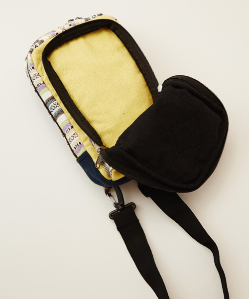 チャイハネ（チャイハネ）の「【チャイハネ】カラフルボーダーボディバッグ（ボディバッグ/ウエストポーチ・メンズ・グリーン/オフホワイト/イエロー/レッド/ライトグリーン/ブルー/マスタード/パープル・FREE）」の10枚目の写真