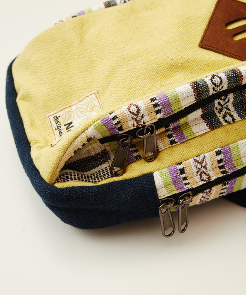 チャイハネ（チャイハネ）の「【チャイハネ】カラフルボーダーボディバッグ（ボディバッグ/ウエストポーチ・メンズ・グリーン/オフホワイト/イエロー/レッド/ライトグリーン/ブルー/マスタード/パープル・FREE）」の12枚目の写真