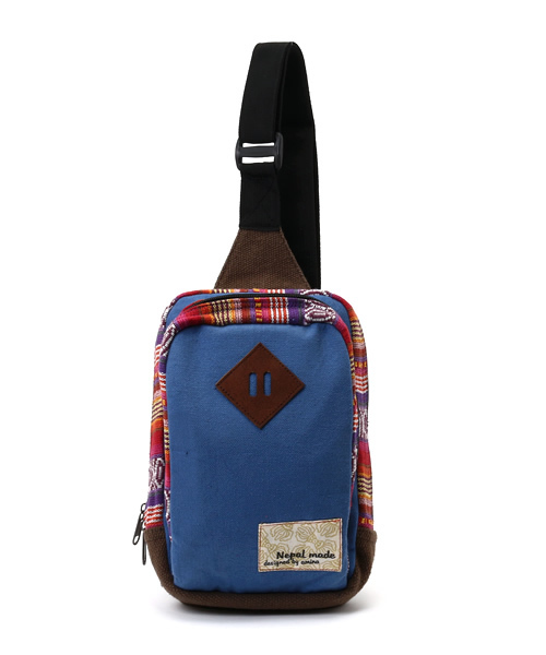 チャイハネ（チャイハネ）の「【チャイハネ】カラフルボーダーボディバッグ（ボディバッグ/ウエストポーチ・メンズ・グリーン/オフホワイト/イエロー/レッド/ライトグリーン/ブルー/マスタード/パープル・FREE）」の5枚目の写真