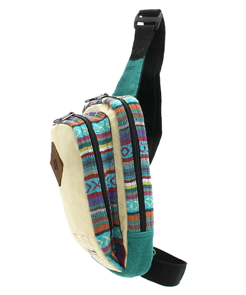 チャイハネ（チャイハネ）の「【チャイハネ】カラフルボーダーボディバッグ（ボディバッグ/ウエストポーチ・メンズ・グリーン/オフホワイト/イエロー/レッド/ライトグリーン/ブルー/マスタード/パープル・FREE）」の18枚目の写真