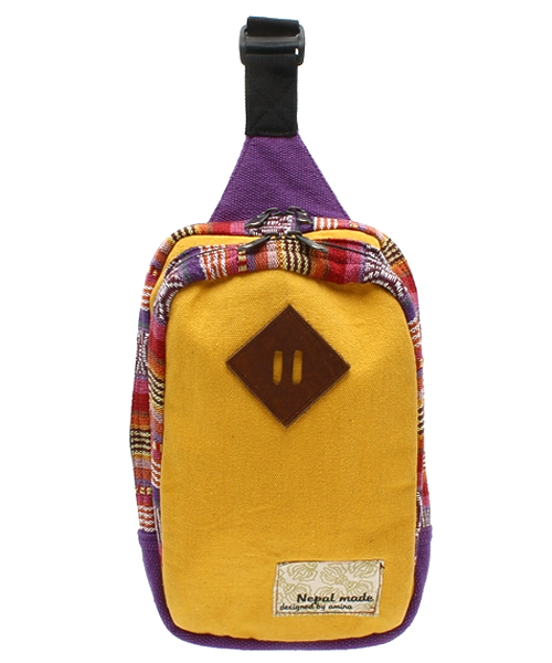 チャイハネ（チャイハネ）の「【チャイハネ】カラフルボーダーボディバッグ（ボディバッグ/ウエストポーチ・メンズ・グリーン/オフホワイト/イエロー/レッド/ライトグリーン/ブルー/マスタード/パープル・FREE）」の17枚目の写真