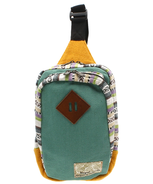 チャイハネ（チャイハネ）の「【チャイハネ】カラフルボーダーボディバッグ（ボディバッグ/ウエストポーチ・メンズ・グリーン/オフホワイト/イエロー/レッド/ライトグリーン/ブルー/マスタード/パープル・FREE）」の16枚目の写真