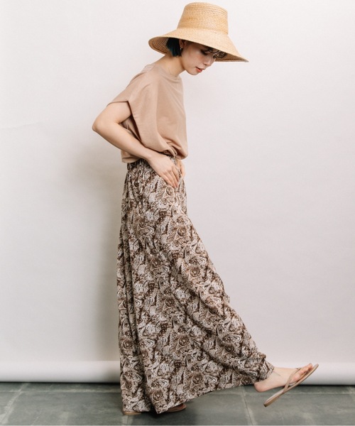 refinedworks(リファインドワークス)の「ペイズリー柄タックワイドPT(その他パンツ・レディース・ブラウン/ブラック・FREE)」の3枚目の写真