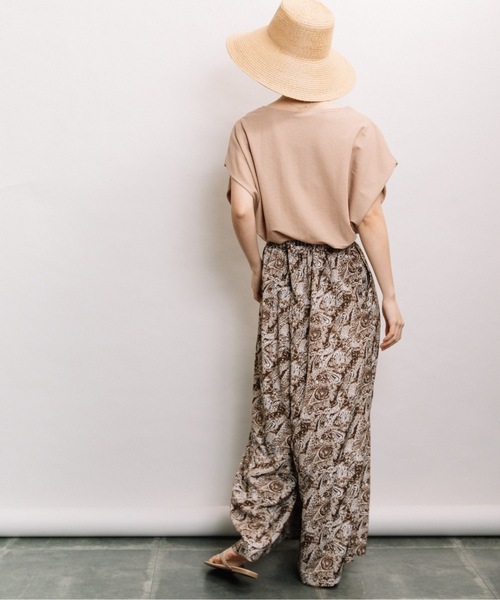 refinedworks(リファインドワークス)の「ペイズリー柄タックワイドPT(その他パンツ・レディース・ブラウン/ブラック・FREE)」の5枚目の写真
