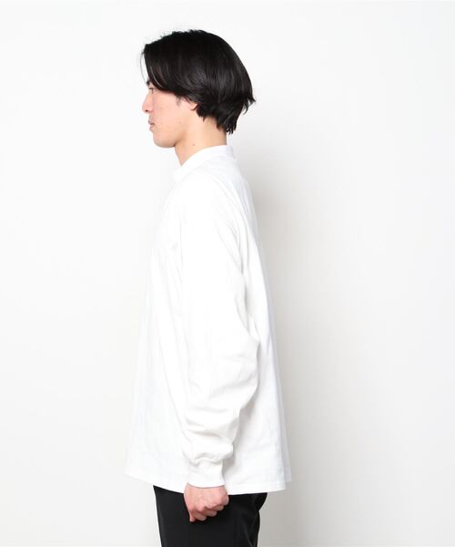 SUNNY SPORTS(サニースポーツ)の「SUNNY SPORTS/サニースポーツ STAND RUGGER LS SHIRTSスタンドラガーシャツ(ポロシャツ・レディース・ホワイト/ネイビー/グリーン・MEDIUM/LARGE)」の4枚目の写真