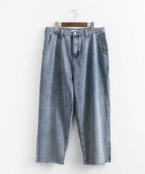 Ressaca（レサーカ）の「カットオフクロップドデニムパンツ ワイドストレートシルエット（デニムパンツ・メンズ・ブラック/ブルー・S/M/L/XL/XXL）」の22枚目の写真