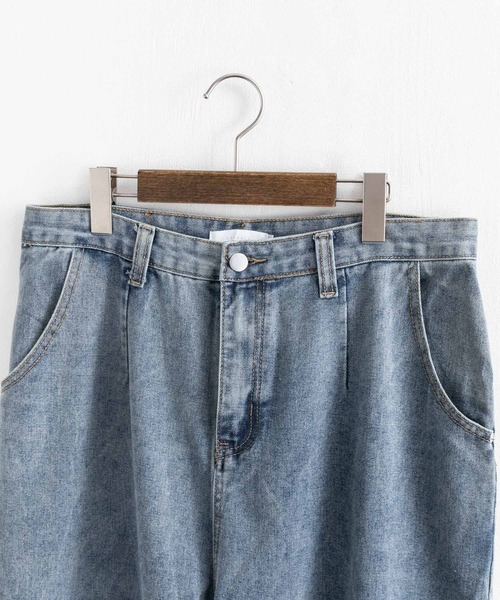 Ressaca（レサーカ）の「カットオフクロップドデニムパンツ ワイドストレートシルエット（デニムパンツ・メンズ・ブラック/ブルー・S/M/L/XL/XXL）」の19枚目の写真