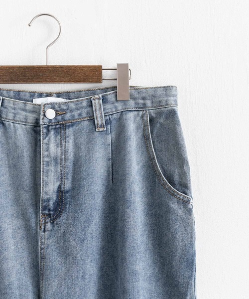 Ressaca（レサーカ）の「カットオフクロップドデニムパンツ ワイドストレートシルエット（デニムパンツ・メンズ・ブラック/ブルー・S/M/L/XL/XXL）」の16枚目の写真