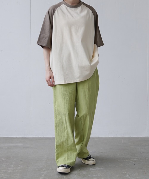flaner（フラネ）の「Nylon color pants/ナイロンカラーパンツ（その他パンツ・レディース・ピンク/イエロー/グリーン・SMALL/MEDIUM/LARGE）」の7枚目の写真
