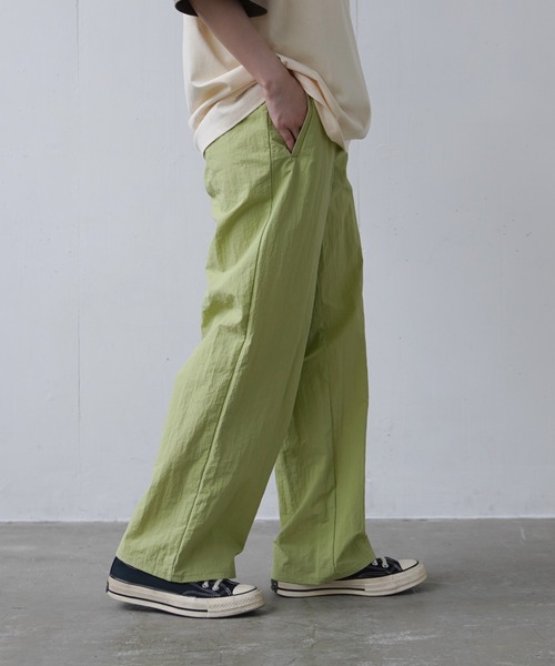 flaner（フラネ）の「Nylon color pants/ナイロンカラーパンツ（その他パンツ・レディース・ピンク/イエロー/グリーン・SMALL/MEDIUM/LARGE）」の5枚目の写真