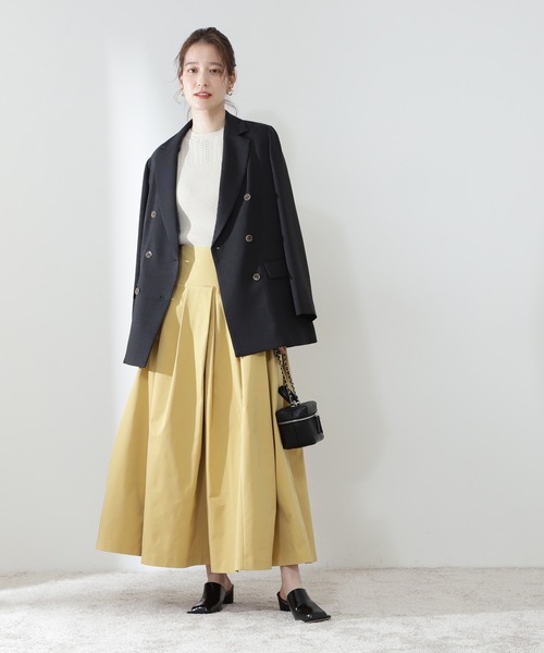 N.（N. Natural Beauty Basic）（エヌエヌナチュラルビューティーベーシック）の「◆切替バルーンスカート（スカート・レディース・ブラック系その他/イエロー・MEDIUM）」の6枚目の写真