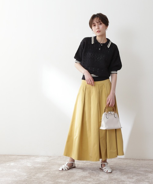 N.（N. Natural Beauty Basic）（エヌエヌナチュラルビューティーベーシック）の「◆切替バルーンスカート（スカート・レディース・ブラック系その他/イエロー・MEDIUM）」の17枚目の写真