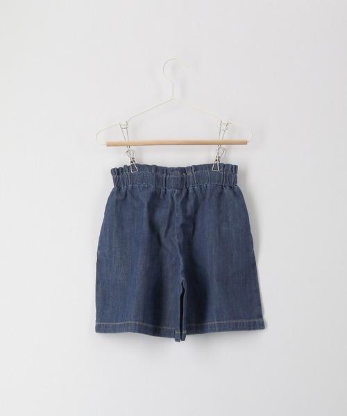 ROPE' PICNIC(ロペピクニック)の「【KIDS】ウエストフリルデニムキュロットパンツ(デニムパンツ・キッズ・ネイビー/ブルー・110/120/130/140)」の4枚目の写真