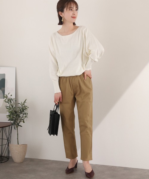 ElegChic（エレグシック）の「ストレッチツイルアンダーパンツ（チノパンツ・レディース・ブラック/ベージュ/カーキ・M/XXL/L/4L/XL）」の11枚目の写真