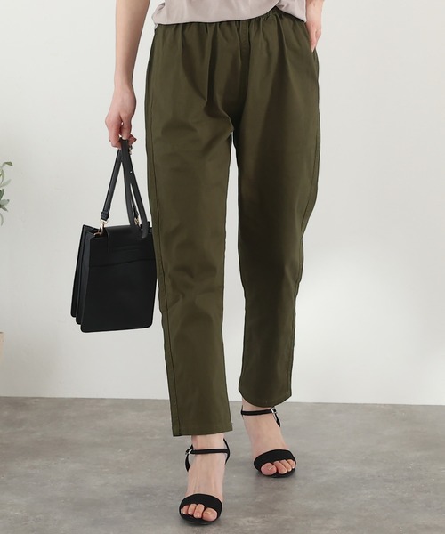 ElegChic（エレグシック）の「ストレッチツイルアンダーパンツ（チノパンツ・レディース・ブラック/ベージュ/カーキ・M/XXL/L/4L/XL）」の12枚目の写真