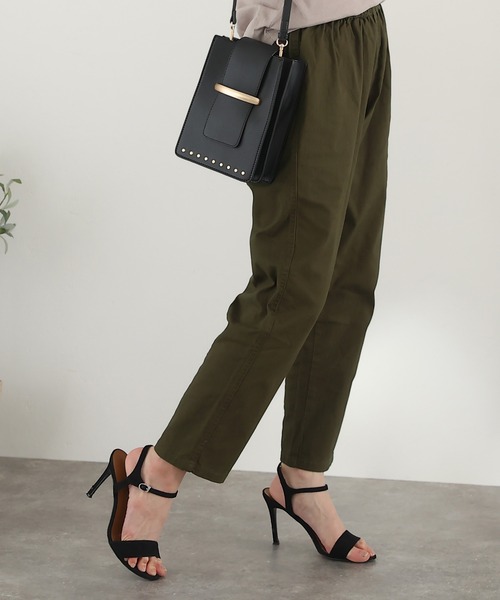 ElegChic（エレグシック）の「ストレッチツイルアンダーパンツ（チノパンツ・レディース・ブラック/ベージュ/カーキ・M/XXL/L/4L/XL）」の13枚目の写真