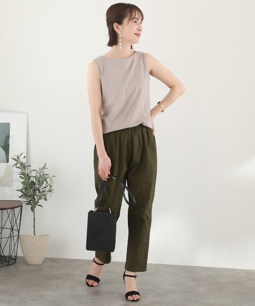 ElegChic（エレグシック）の「ストレッチツイルアンダーパンツ（チノパンツ・レディース・ブラック/ベージュ/カーキ・M/XXL/L/4L/XL）」の15枚目の写真