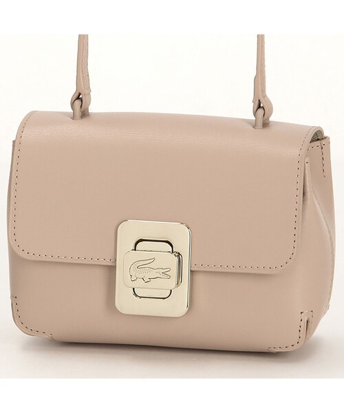 LACOSTE（ラコステ）の「アメリア レザーショルダーバッグ（ショルダーバッグ・レディース・ピンクベージュ/バーガンディー・FREE）」の7枚目の写真