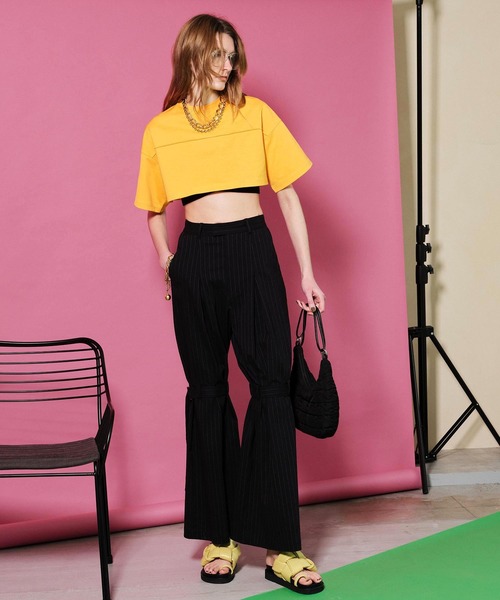 MAISON SPECIAL（メゾンスペシャル）の「2WAYレイヤードタンクトップ【MAISON SPECIAL/メゾンスペシャル】（Tシャツ/カットソー・レディース・ブルー/ホワイト/オレンジ/ブラック・FREE）」の9枚目の写真