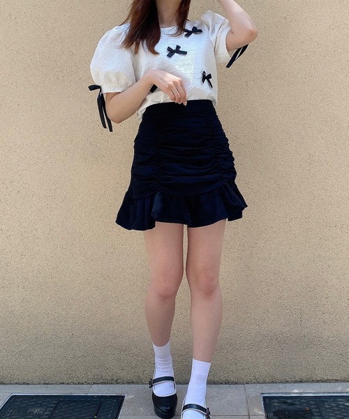 Crea titty&Co. PETIT(クレアティティーアンドコープチ)の「【Crea titty&Co.PETIT】フリルミニスカート(スカート・レディース・ホワイト/ブラック・MEDIUM/SMALL)」の11枚目の写真