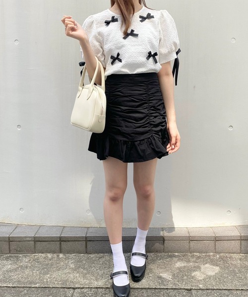 Crea titty&Co. PETIT(クレアティティーアンドコープチ)の「【Crea titty&Co.PETIT】フリルミニスカート(スカート・レディース・ホワイト/ブラック・MEDIUM/SMALL)」の12枚目の写真