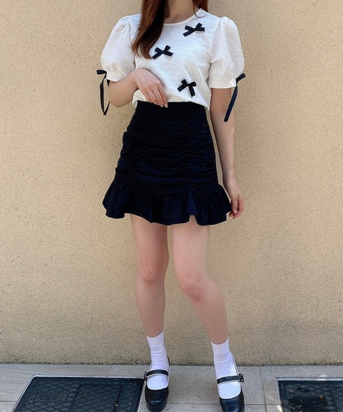 Crea titty&Co. PETIT(クレアティティーアンドコープチ)の「【Crea titty&Co.PETIT】フリルミニスカート(スカート・レディース・ホワイト/ブラック・MEDIUM/SMALL)」の13枚目の写真