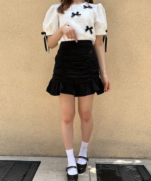 Crea titty&Co. PETIT(クレアティティーアンドコープチ)の「【Crea titty&Co.PETIT】フリルミニスカート(スカート・レディース・ホワイト/ブラック・MEDIUM/SMALL)」の14枚目の写真