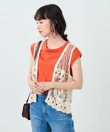 FREAK'S STORE | クロシェ風ベスト半袖Tシャツセット(Tシャツ/カットソー)