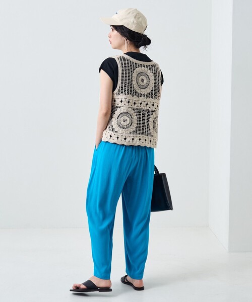 FREAK'S STORE（フリークスストア）の「クロシェ風ベスト半袖Tシャツセット（Tシャツ/カットソー・レディース・ブラック/オフホワイト/オレンジ・ﾌﾘ-）」の16枚目の写真