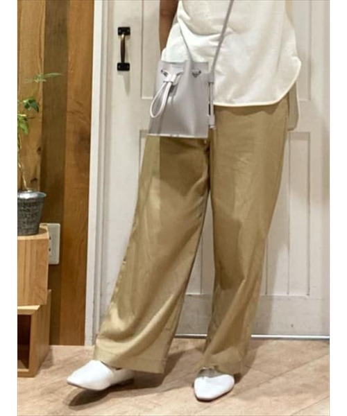 Samansa Mos2 blue（サマンサモスモスブルー）の「サス付イージーパンツ（その他パンツ・レディース・ベージュ/ライトベージュ/ブラック・ﾌﾘ-）」の2枚目の写真