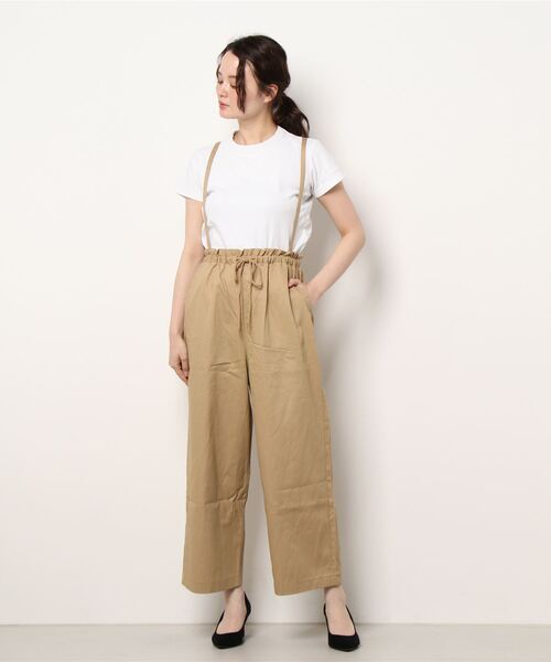 Samansa Mos2 blue（サマンサモスモスブルー）の「サス付イージーパンツ（その他パンツ・レディース・ベージュ/ライトベージュ/ブラック・ﾌﾘ-）」の5枚目の写真
