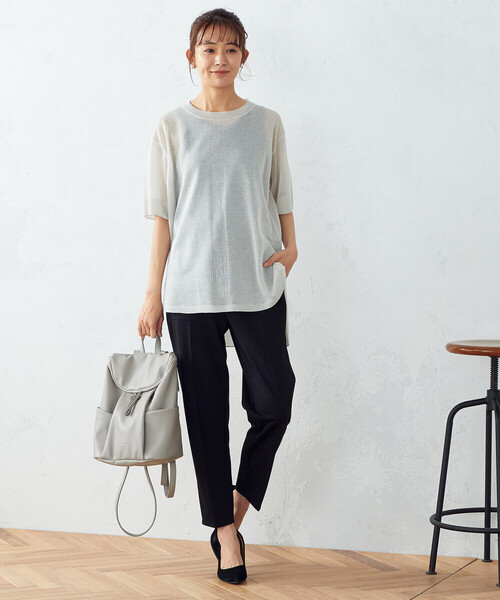 COMME CA ISM（コムサイズム）の「テーパードパンツ（その他パンツ・レディース・ブラック/グレイッシュベージュ・MEDIUM/LARGE/SMALL/X-LARGE/X-SMALL）」の3枚目の写真