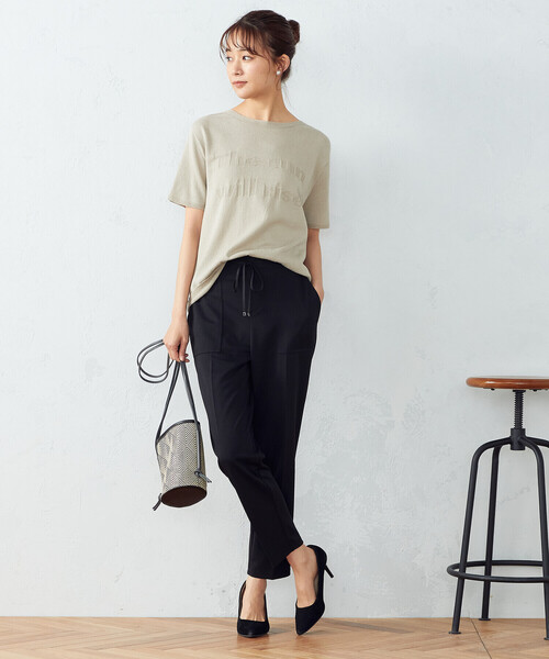 COMME CA ISM（コムサイズム）の「テーパードパンツ（その他パンツ・レディース・ブラック/グレイッシュベージュ・MEDIUM/LARGE/SMALL/X-LARGE/X-SMALL）」の4枚目の写真