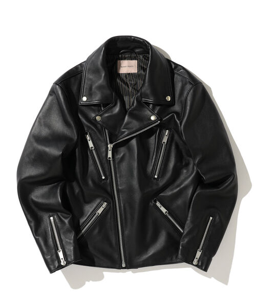 BEAMS LIGHTS　レザージャケット　シングルライダース　本革　羊革　M BEAMS LIGHTS レザージャケット シングルライダース 本革 羊革 M