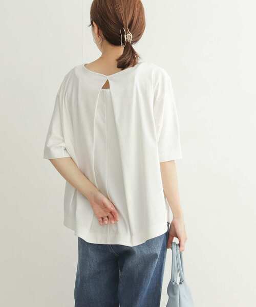 URBAN RESEARCH DOORS（アーバンリサーチドアーズ）の「バックタックドルマンカットソー（Tシャツ/カットソー・レディース・ブラック/オフホワイト/ブルー・MEDIUM）」の2枚目の写真