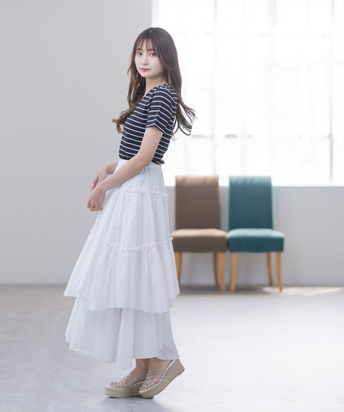 限定値下げ！ランダムティアードタフタブラウス 新品　グリーン38 8940 新品 23SS ボールジィ ストレッチタフタ ティアード